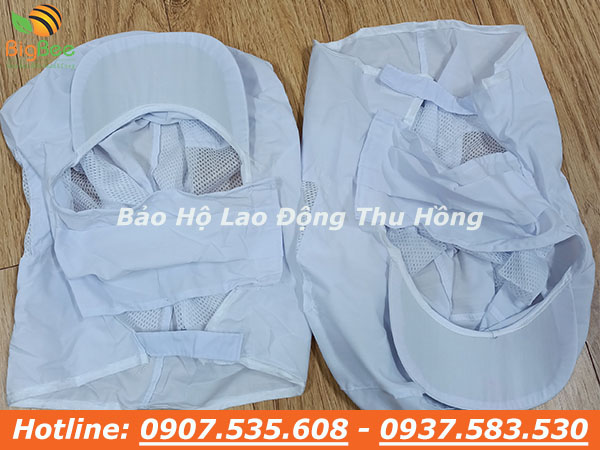 mũ thùy sản màu trắng có khẩu trắng