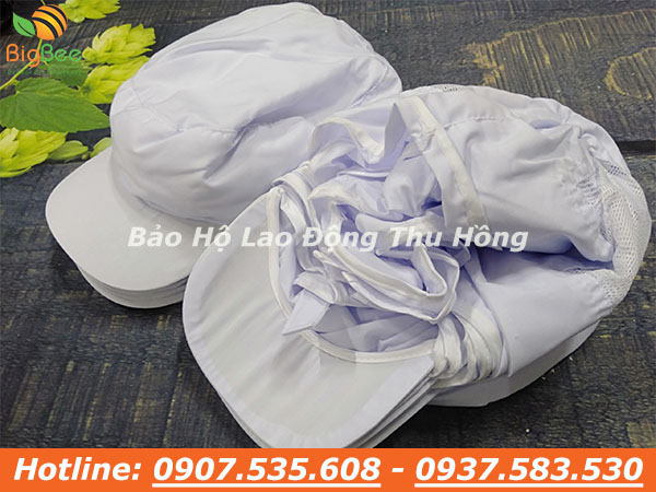 mũ thủy sản màu trắng thoáng mát, ngăn ngừa tóc rụng