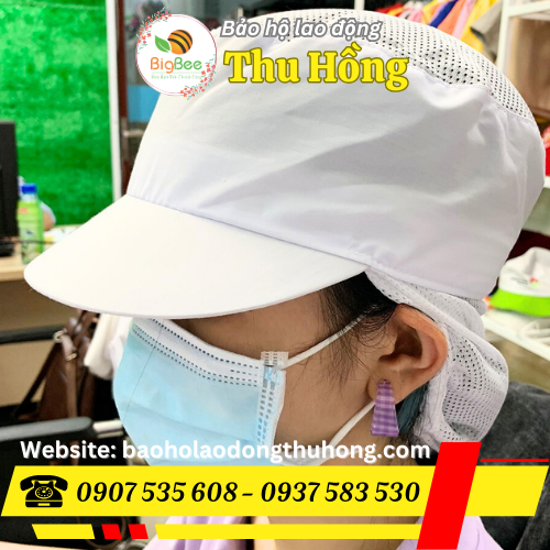 Mũ thuỷ sản trùm đầu công nhân Mũ thuỷ sản trùm đầu công nhân