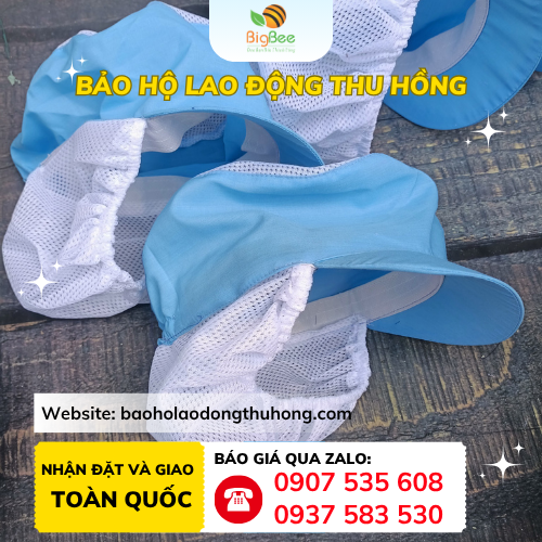 Mũ trùm tóc công nhana phối lưới thoáng mát Mũ trùm tóc công nhana phối lưới thoáng mát