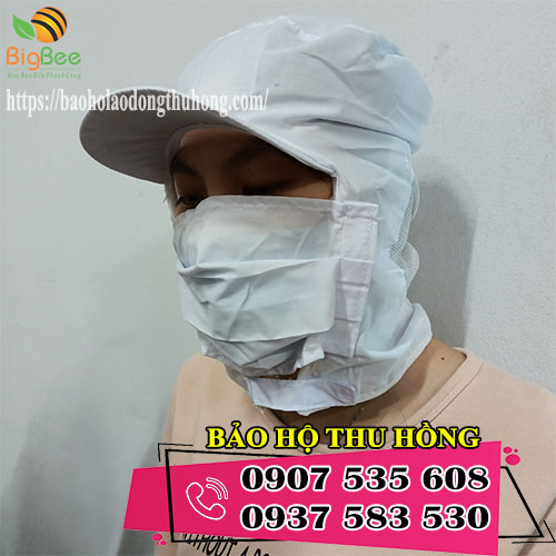mũ vải thủy sản có khẩu trang