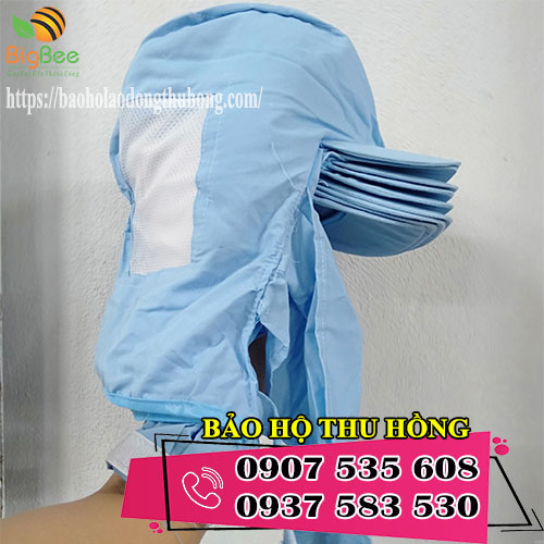 mũ vải trùm tóc công nhân thủy sản giá rẻ