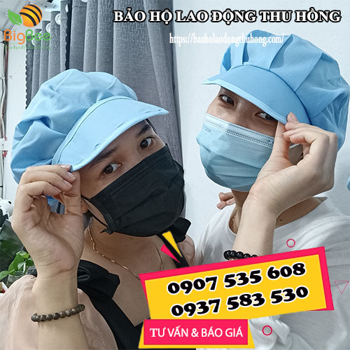 mũ vải xếp ly công nhân nhỏ gọn, thoáng mát mũ vải xếp ly công nhân nhỏ gọn, thoáng mát