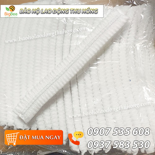 Mũ y tế trùm tóc vải không dệt bịch 100 cái Mũ y tế trùm tóc vải không dệt bịch 100 cái