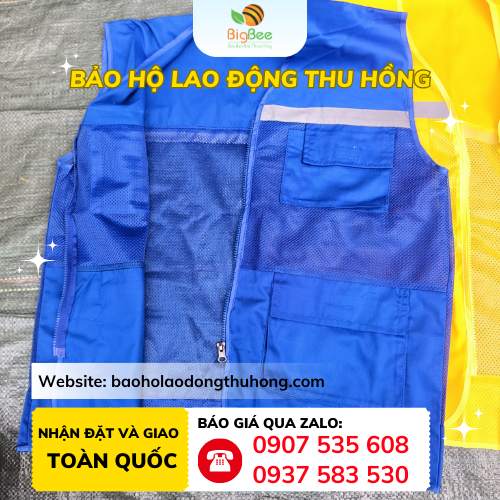 Thu Hồng chuyên áo gile 4 túi hộp cho kỹ sư TPHCM Mua áio gile bảo hộ kỹ sư 4 túi hộp tại Thu Hồng