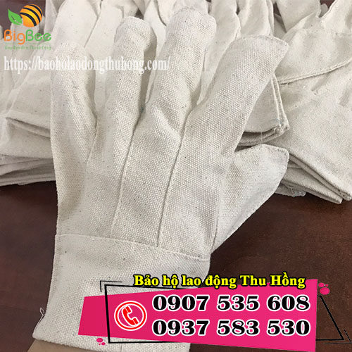 mua bán bao tay vải bạt trắng giá sỉ rẻ nhất TPHCM