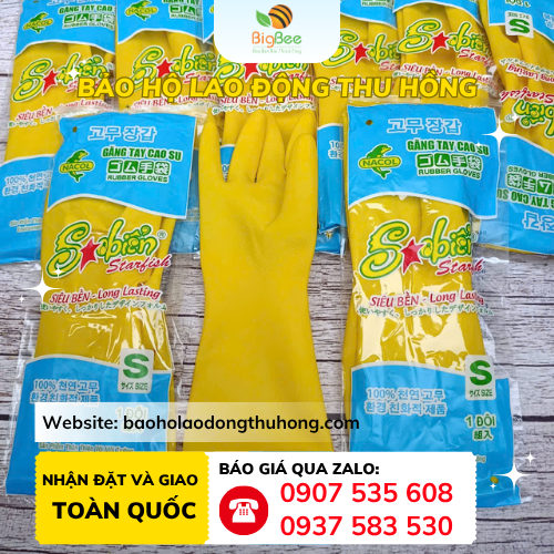 Găng tay sao Biển size S Mua găng tay cao su gia dụng Sao Biển size S rửa chén, giặt đồ