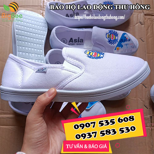 mua giày vải Asia màu trắng giá rẻ ở đâu?