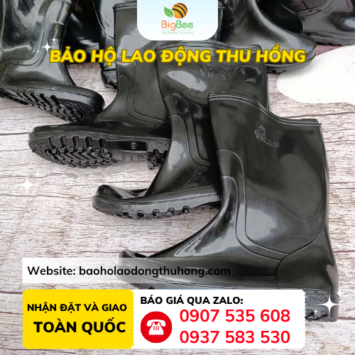 Ủng nhựa đen Vitas đi mưa Ủng nhựa đen Vitas đi mưa giá rẻ, đủ size tại Thu Hồng