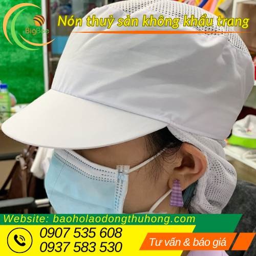 Nón trùm đầu thuỷ sản không có khẩu trang Mua nón trùm đầu thuỷ sản không có khẩu trang tại Thu Hồng