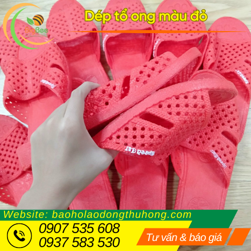Mua sỉ dép tổ ong màu đỏ tại Thu Hồng Mua sỉ dép tổ ong màu đỏ tại Thu Hồng
