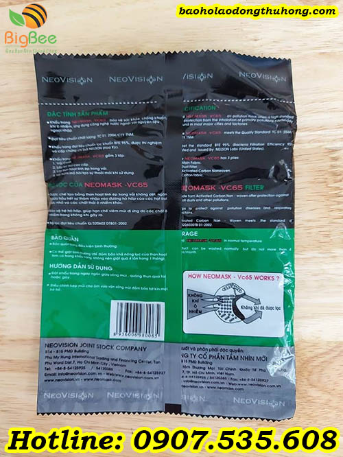 nhà phân phối khẩu trang than hoạt tính neomask tại TPHCM