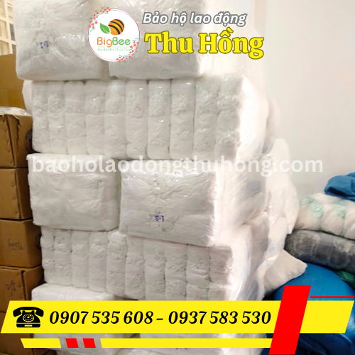 Găng tay thun trắng L+2 đóng sẵn bao tại kho Thu Hồng Nơi mua găng tay thun L+2 giá rẻ