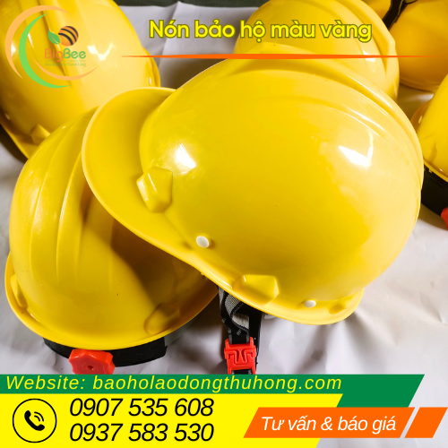Nón bảo hộ màu vàng Nón bảo hộ màu vàng cao cấp giá sỉ tại Thu Hồng