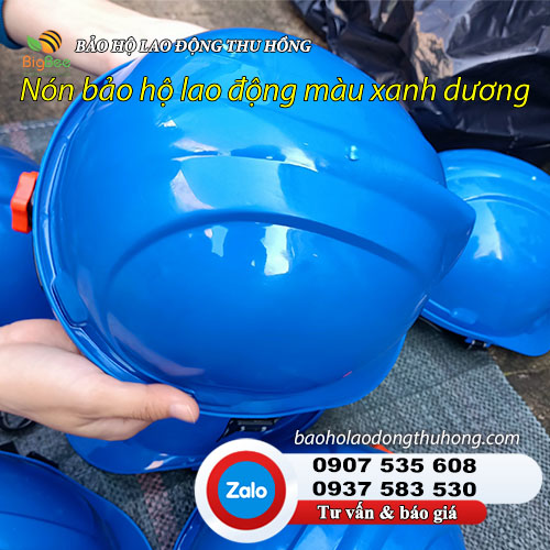 Nón bảo hộ màu xanh dương có núm vặn tiện lợi Nón bảo hộ màu xanh dương của Thu Hồng 02