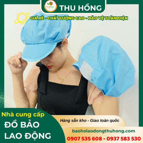 Nón công nhân sản xuất xếp ly có phối lưới Nón công nhân sản xuất xếp ly có phối lưới