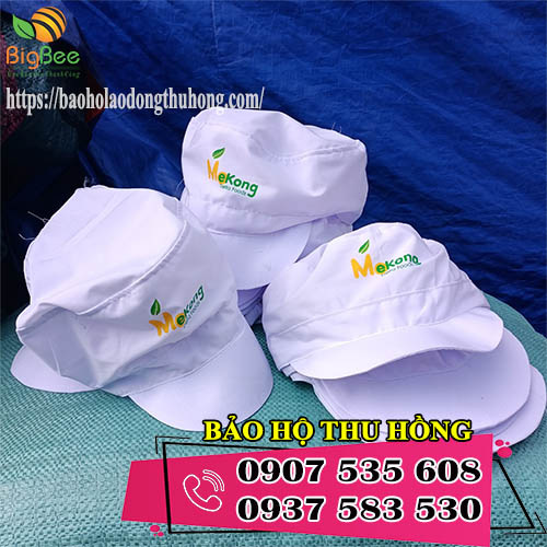 Nón công nhân thực phẩm in thêu logo giá rẻ