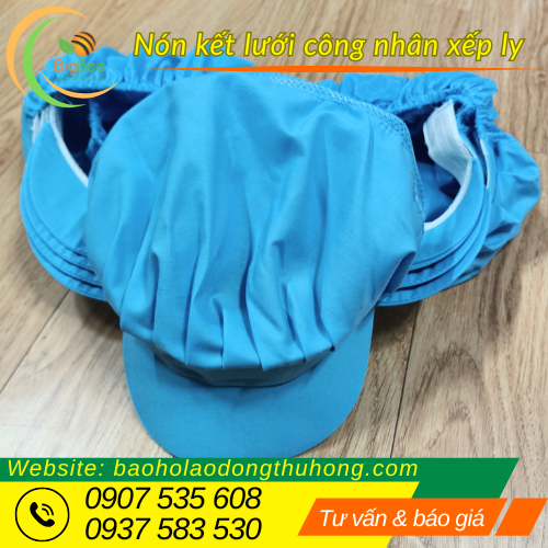 Nón kêt lưới công nhân xếp ly giá rẻ tại Thu Hồng Nón kết lưới công nhân xếp ly giá rẻ