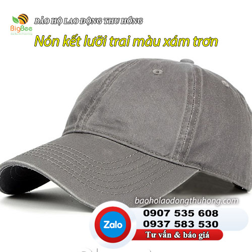 Nón kết lưỡi trai xám ghi trơn đi chơi, chụp hình đơn giản Nón kết lưỡi trai xám ghi trơn đi chơi, chụp hình đơn giản