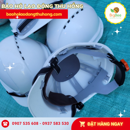 Nón kỹ sư màu trắng Bảo Bình có khoá cài Nón kỹ sư màu trắng Bảo Bình có khoá cài