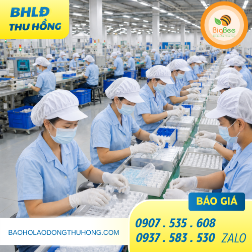 Công nhân xí nghiệp-nhà máy sử dụng nón trùm tóc xếp ly Nón lưới trùm tóc xếp ly chuyên dụng tại các xí nghiệp - nhà máy