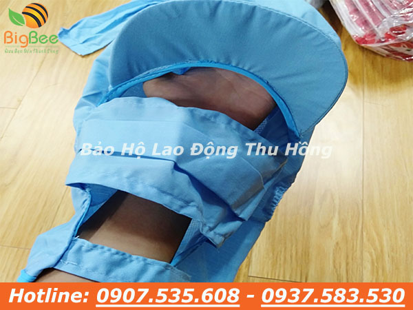 nón thủy sản có khẩu trang màu xanh trơn