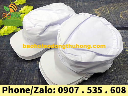 nón trắng trùm đầu thủy sản