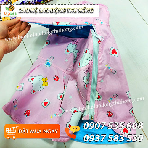 Nón trùm đầu chống nắng may bằng vải 2 lớp  Nón trùm đầu chống nắng may bằng vải 2 lớp