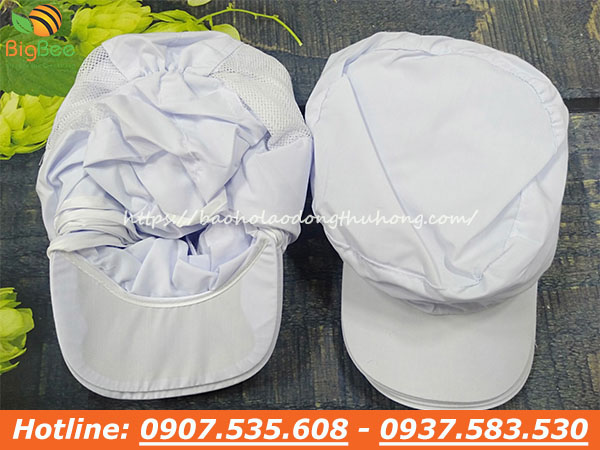 Nón trùm đầu thủy sản cho công nhân