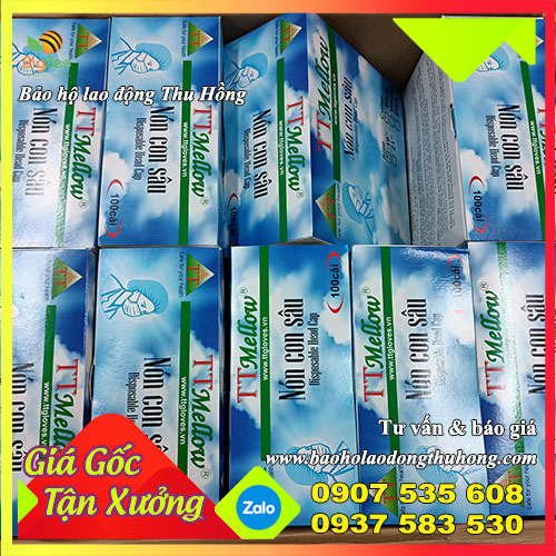 Nón trùm đầu y tế hộp 100 cái Nón trùm đầu y tế hộp 100 cái