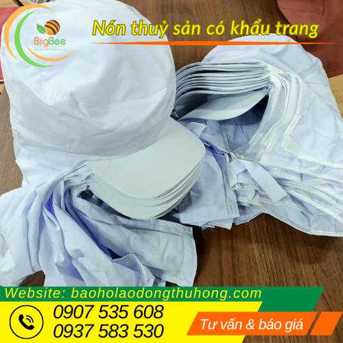 Nón trùm tóc ngành thuỷ sản có khẩu trang giá sỉ tận xưởng