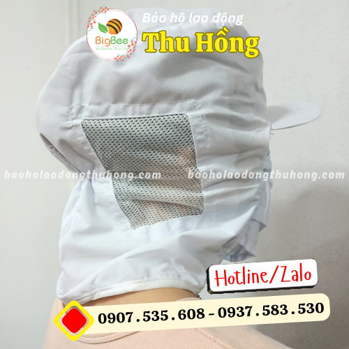 Nón vải thuỷ sản có may khẩu trang Nón vải thuỷ sản có may khẩu trang