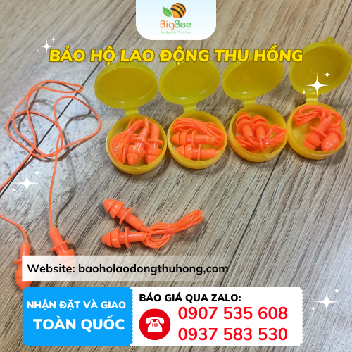 Nút bịt tai giảm ồn có dây kèm hộp Nút bịt tai giảm ồn có dây kèm hộp