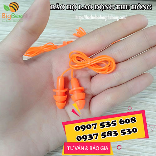 nút tai chống ồn 2 tầng màu cam bằng nhựa nút tai chống ồn 2 tầng màu cam bằng nhựa