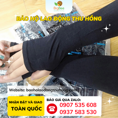 Ống tay chống nắng xỏ ngón vải thun lạnh cao cấp Ống tay chống nắng xỏ ngón chất thun lạnh siêu mát tay