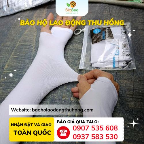 Ống tay chống nắng xỏ ngón vải thun lạnh cao cấp Ống tay chống nắng xỏ ngón cho thể thao - chạy bộ - đạp xe