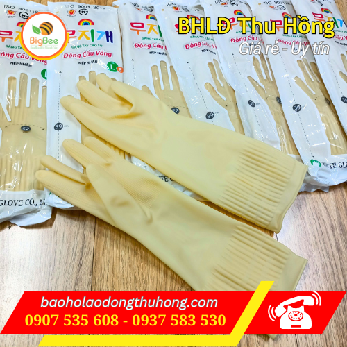 Phân phối sỉ rẻ găng tay cao su thiên nhiên Đông Cầu Vồng size L Phân phối sỉ rẻ găng tay cao su thiên nhiên Đông Cầu Vồng size L