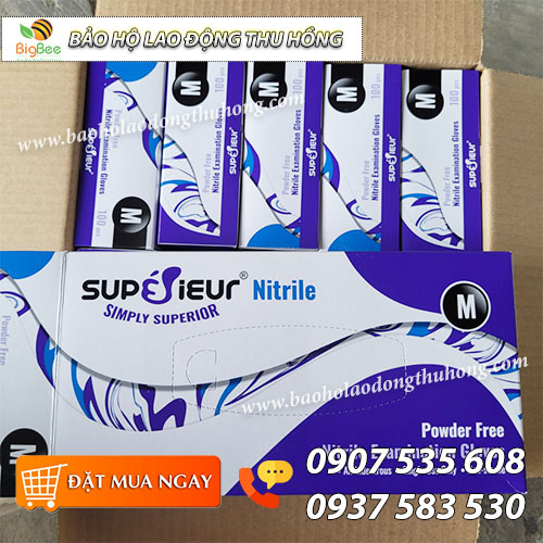 Phân phối sỉ thùng găng tay cao su y tế Nitrile tại TPHCM Phân phối sỉ thùng găng tay cao su y tế Nitrile tại TPHCM