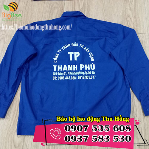 quần áo công nhân xây dựng in logo
