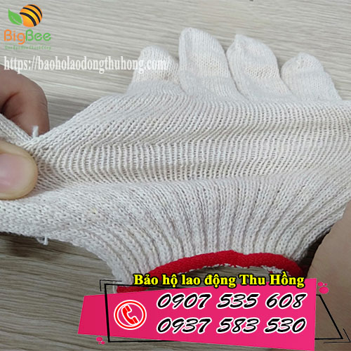 sỉ rẻ găng tay bảo hộ len kem trắng tại TPHCM