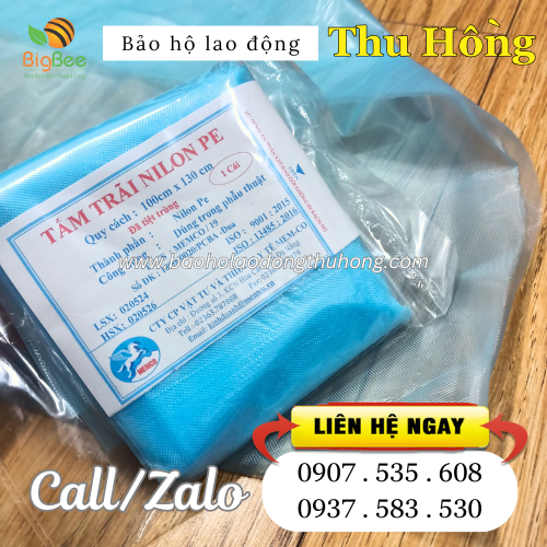 Tấm lót nilon trải giường màu xanh Tấm lót nilon trải giường màu xanh