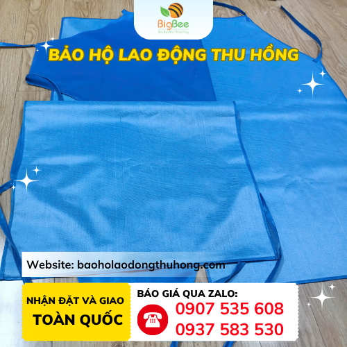 Tạp dề da chống hoá chất - axit Tạp dề da có dây đeo tiện lợi cho công nhân nhà máy
