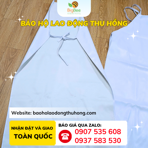 Tạp dề da chống hoá chất - axit Tạp dề da simili chống hoá chất bảo vệ cơ thể