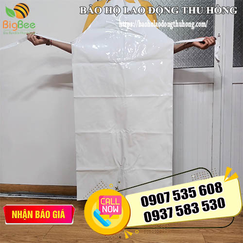 tạp dề nhựa màu trắng dài 1m2 tạp dề nhựa màu trắng dài 1m2