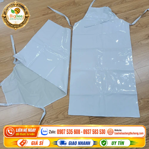 Tạp dề nhựa simili trơn bóng dễ vệ sinh Tạp dề nhựa simili trơn bóng dễ vệ sinh