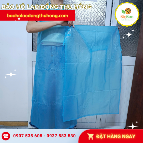 Tạp dề nhựa xanh bảo hộ chống hoá chất Tạp dề nhựa xanh bảo hộ chống hoá chất