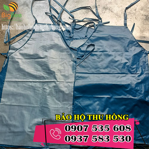 Tạp dề nhựa xanh chống nước, chống hóa chất