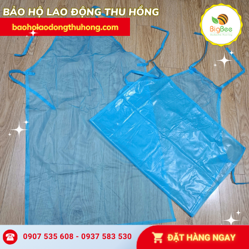 Tạp dề nhựa xanh xuyên thấu Tạp dề nhựa xanh xuyên thấu