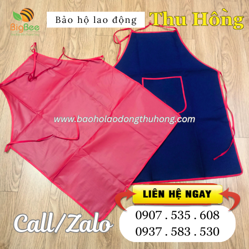 Tạp dề vải kaki có túi 2 lớp Tạp dề vải kaki có túi 2 lớp