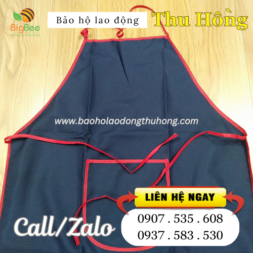 Tạp dề vải kaki có túi cho nữ phục vụ pha chế Tạp dề vải kaki có túi cho nữ phục vụ pha chế